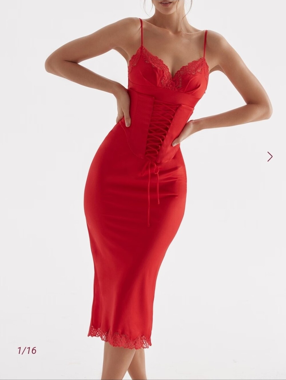 House of CB Red Corset Dress M